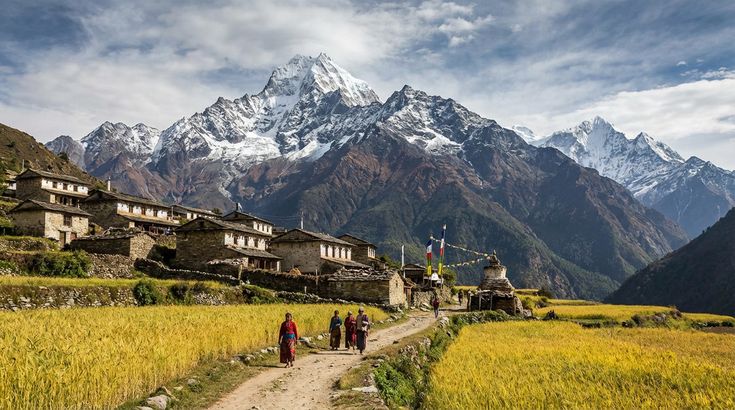 Himalayan village in eastern Nepal